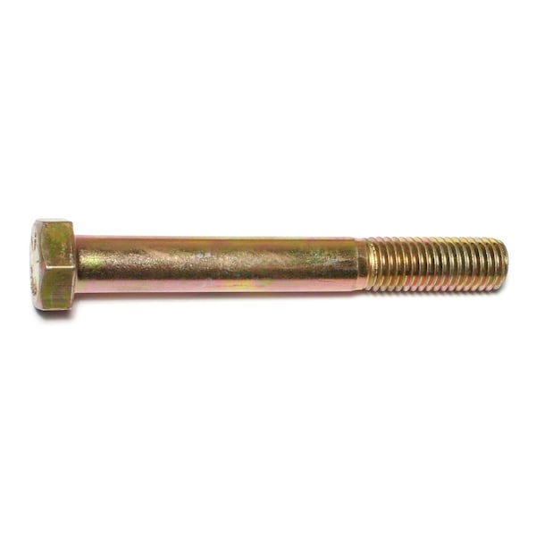 Midwest Fastener Grade 8, 5/8"-11 Hex Head Cap Screw, Zinc Yellow Steel, 5 in L, 4 PK 70442 - main
